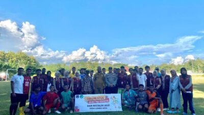 Pererat Silaturahmi, Mahasiswa KKN Reguler UHO Gelar Fun Game Futsal di Muna Barat