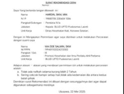Diduga Campuri Urusan Rumah Tangga Pegawainya, Bupati Konsel Diminta Copot Kapus Laonti