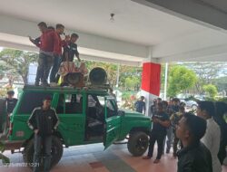 Demonstrasi Mahasiswa Protes dan Laporkan Dugaan penggunaan Material di Kawasan Hutan Desa Tangkumaho Muna Barat.